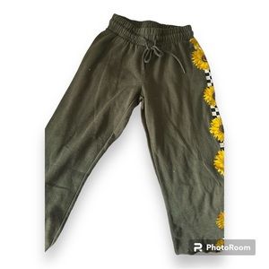 Y2K retro Rue21 sunflower sweatpants size XS